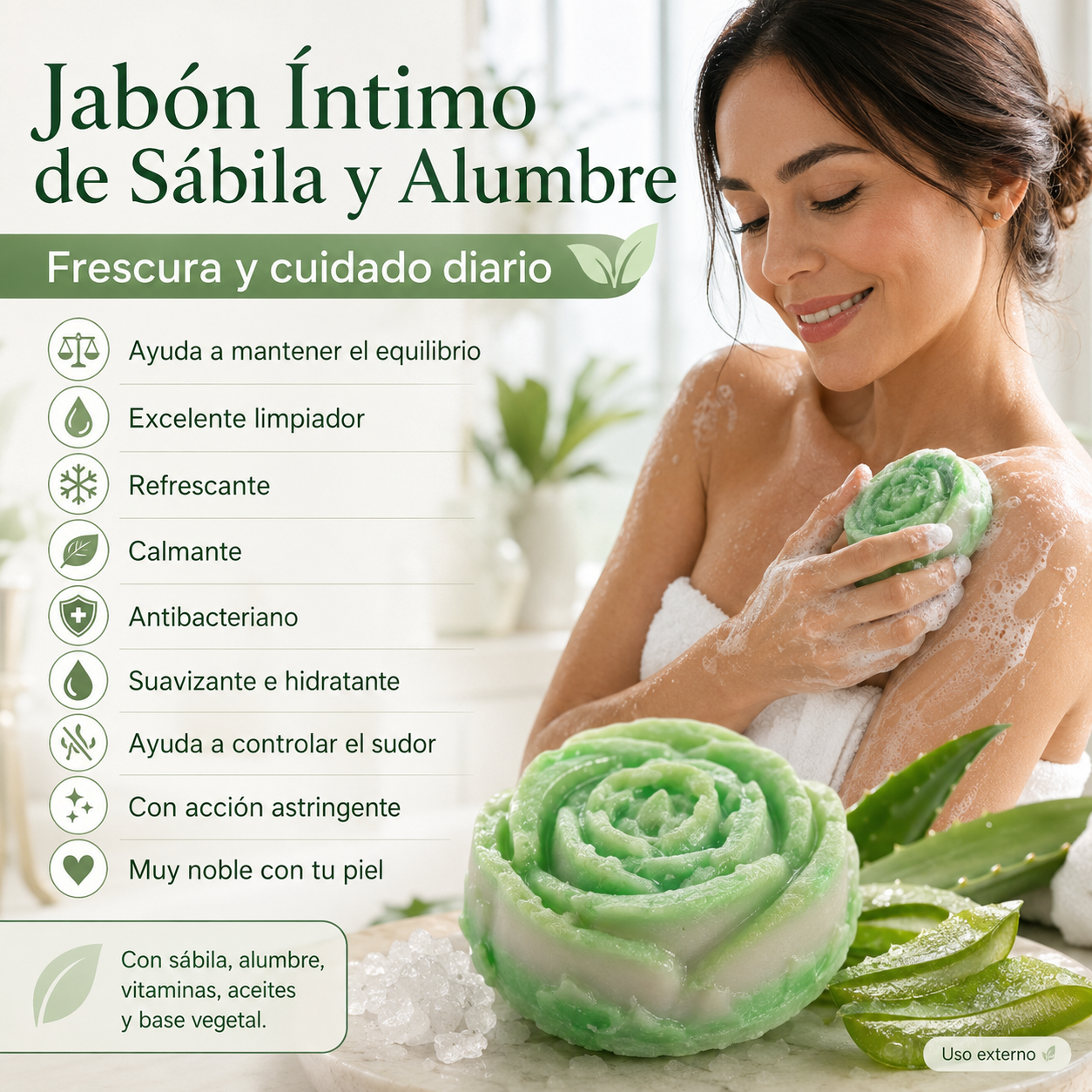 Aloe Vera & Alum Intimate Soap