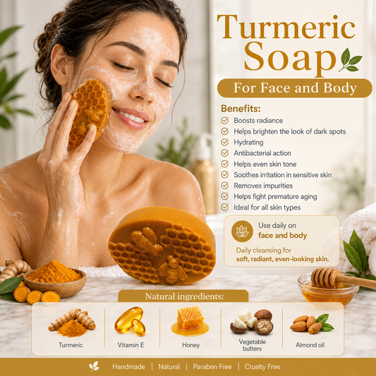 Jabón Facial y Corporal de Cúrcuma