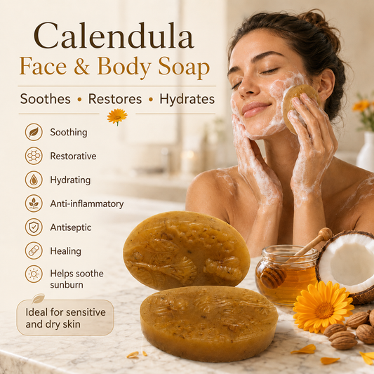Jabón de caléndula para cara y cuerpo
