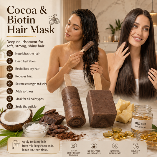 Mascarilla capilar de cacao y biotina